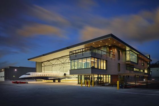 Construção de hangares de aeronaves de aço industrial ISO9001:2008