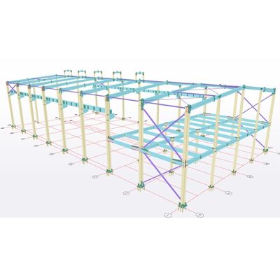 Oficina de pré-engenharia de estruturas de aço Q355b Q235b Edifícios pré-fabricados de aço