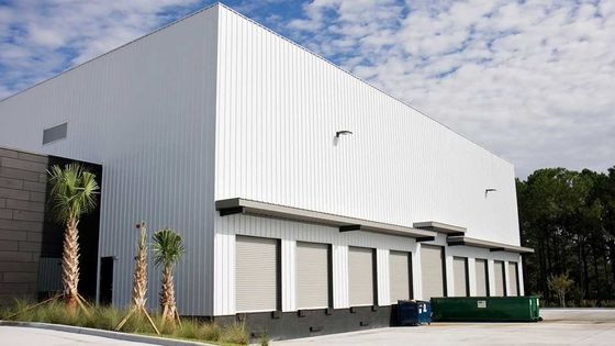 Edifícios industriais pré-fabricados de metal com revestimento de parede de metal