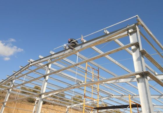 Construção de aço industrial galvanizado por imersão a quente Resistente à corrosão