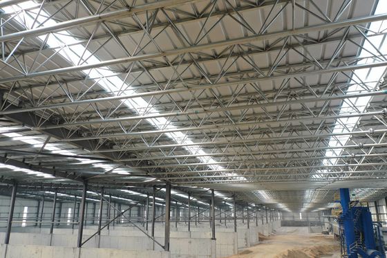 Construção de estruturas de aço galvanizado anti-corrosião Armazém de estrutura metálica pré-fabricada