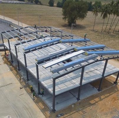 HDG Edifício de Construção Metal Prefabricado Armazém Edifício de Escritório de Estruturas de Aço