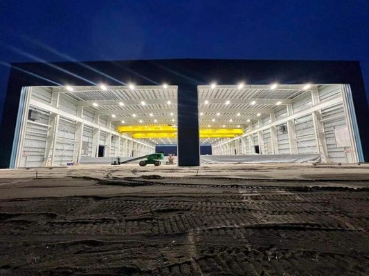 Construção de edifícios metálicos pré-fabricados pré-fabricados Estrutura de aço Hangar de aeronaves