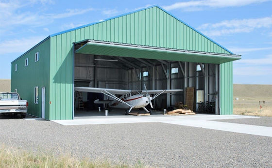 Modular Easy Assembly Estrutura de aço Hangar de aeronaves Moderno Econômico Hangar industrial pré-fabricado