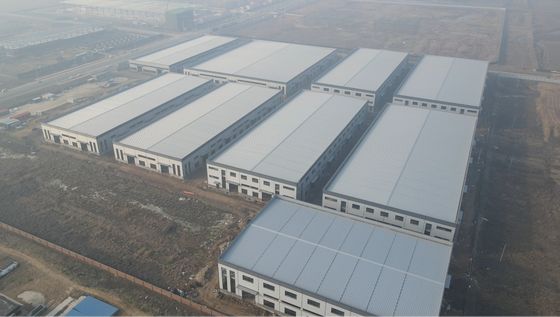 Estrutura de aço portátil pré-fabricada, estrutura de edifícios industriais e comerciais