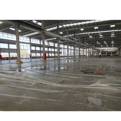 Construção de estruturas de estrutura de aço de acabamento azul/vermelho/cinzento/branco com produção terminada para suporte de instalação direta