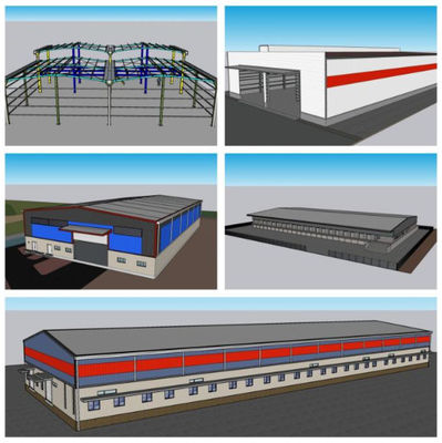 Armazém de projeto livre pré-projetado Estrutura de aço Edifício pré-projetado Armazém pré-fabricado