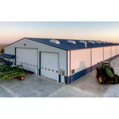 Fábrica de estruturas de aço pré-fabricadas modernas Zona de produção de armazém combinada com escritórios gerenciais com aço anti-ferrugem