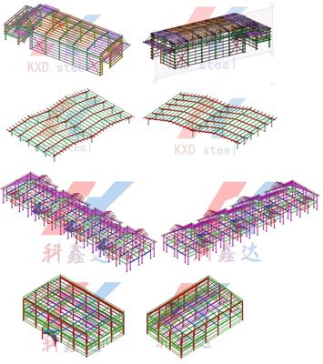Construções estruturais de aço de engenharia arquitetônica por KXD