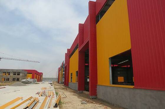 O conjunto rápido prefabricou anúncio industrial da instalação fácil da conexão do parafuso da construção da construção de aço